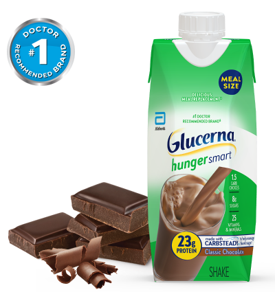 Glucerna hunger smart meal size shake classic chocolate